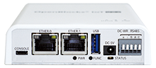 OpenBlocks IoT VX2のインターフェース接続部分写真